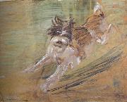 Franz Marc jumping Dog'Schlick (mk34) oil